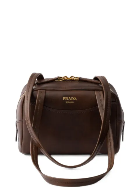 Prada mini sac à main Carry en cuir vieilli