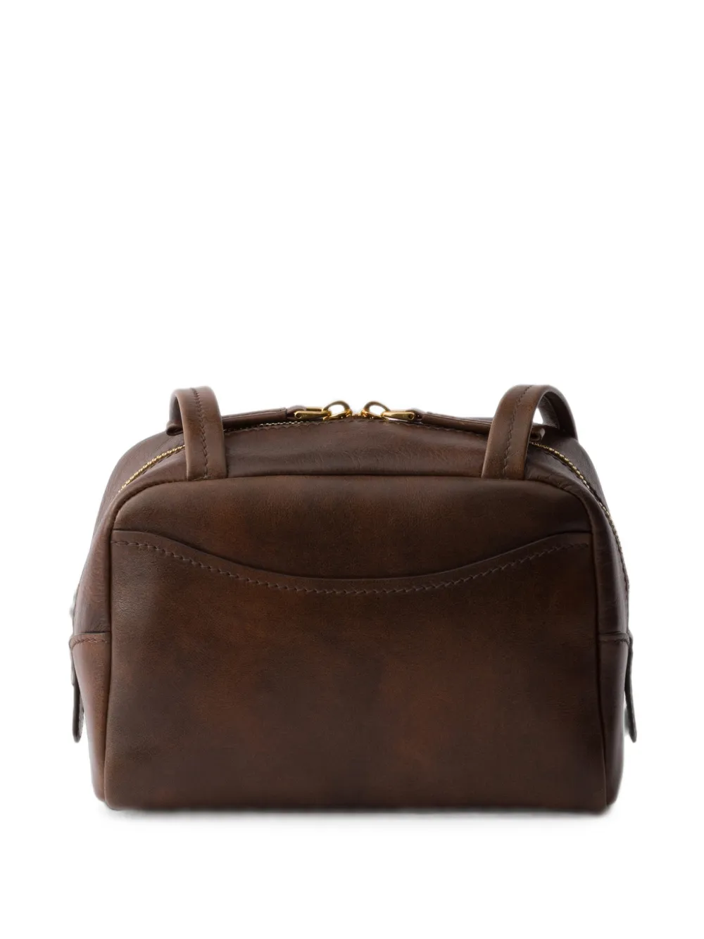 Prada Carry antieke leren mini-tas met handvat Bruin