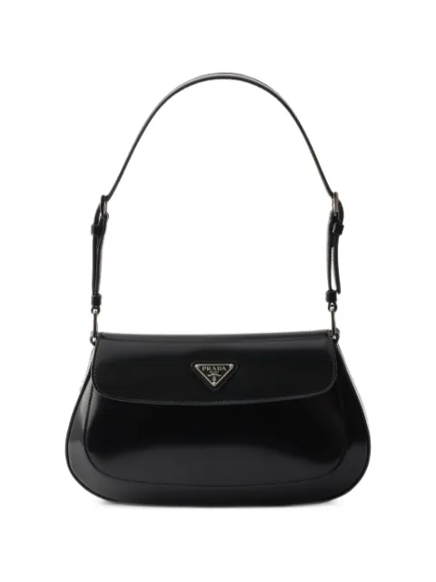 Prada Bolsa Cleo em couro escovado