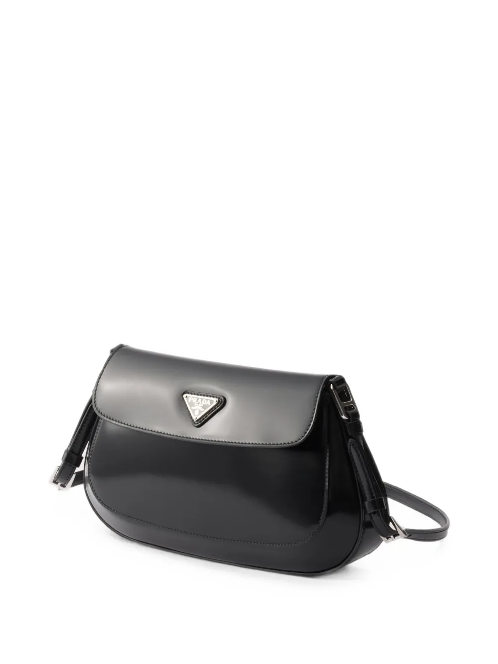 Prada Cleo leren schoudertas Zwart