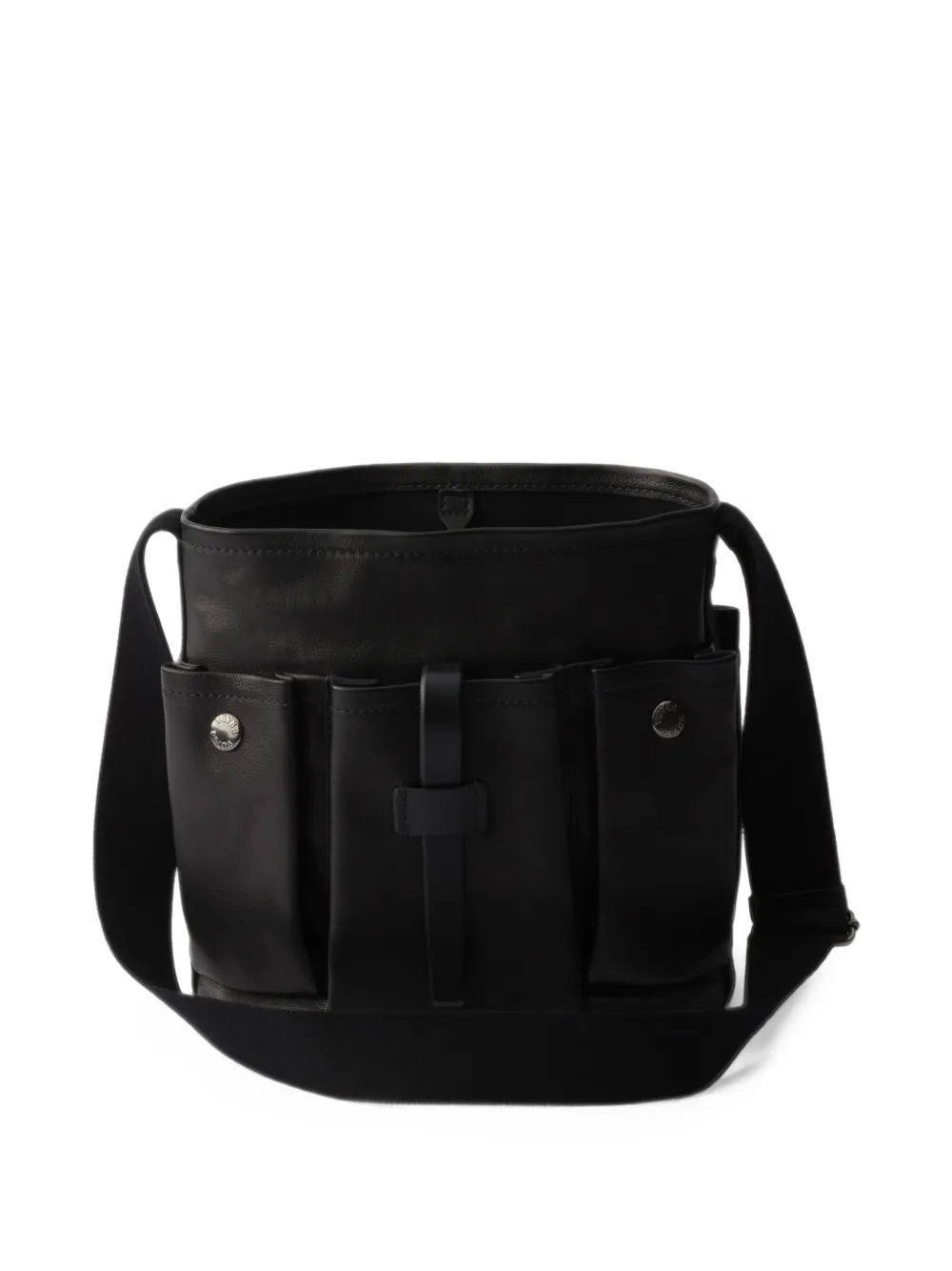 Prada Route leren mini bucket-tas Zwart