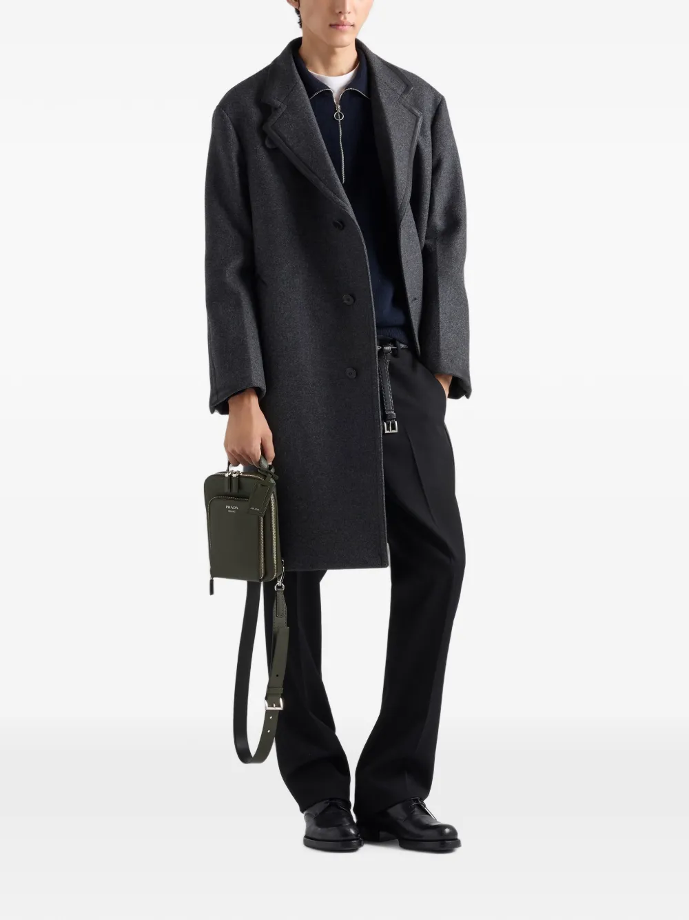 Prada Rugzak van saffiano leer Groen
