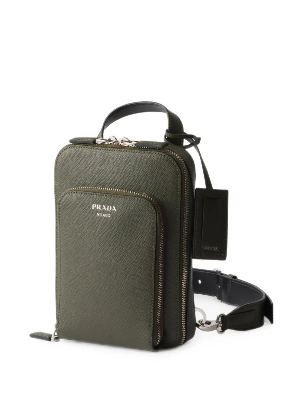 Prada Rugzak van saffiano leer Groen