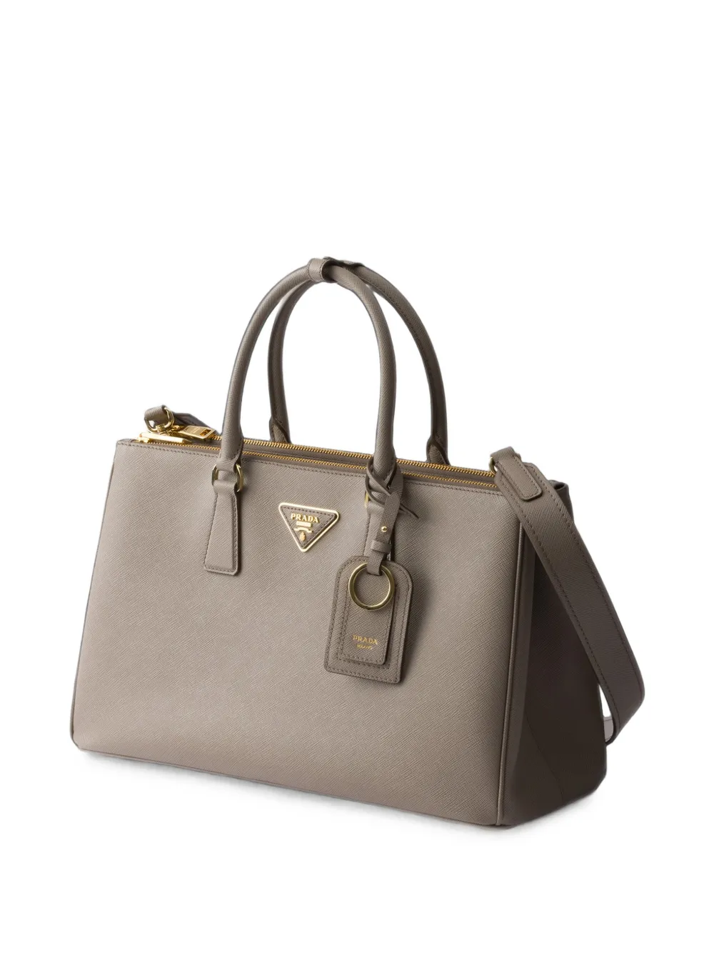 Prada Grote Galleria tas van saffiano leer Grijs