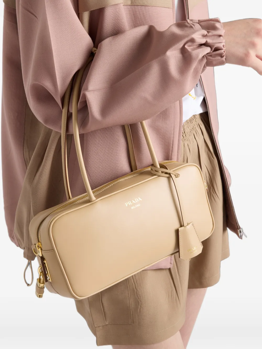 Prada Leren shopper Beige