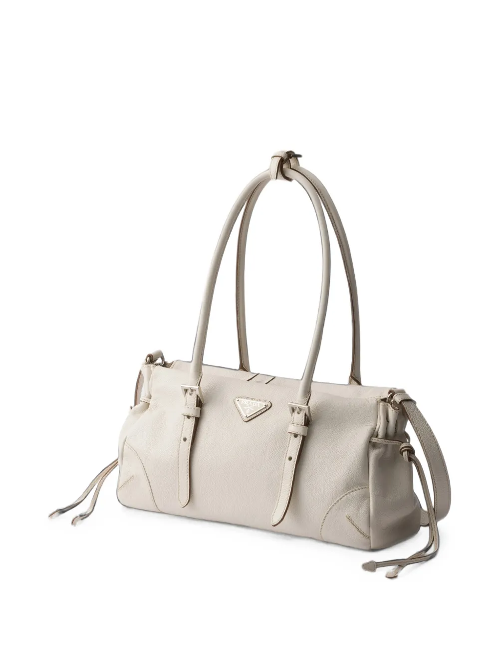 Prada Medium Karin antieke leren shopper Wit