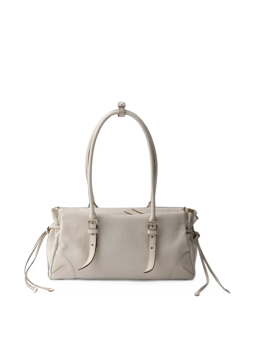 Prada Medium Karin antieke leren shopper Wit