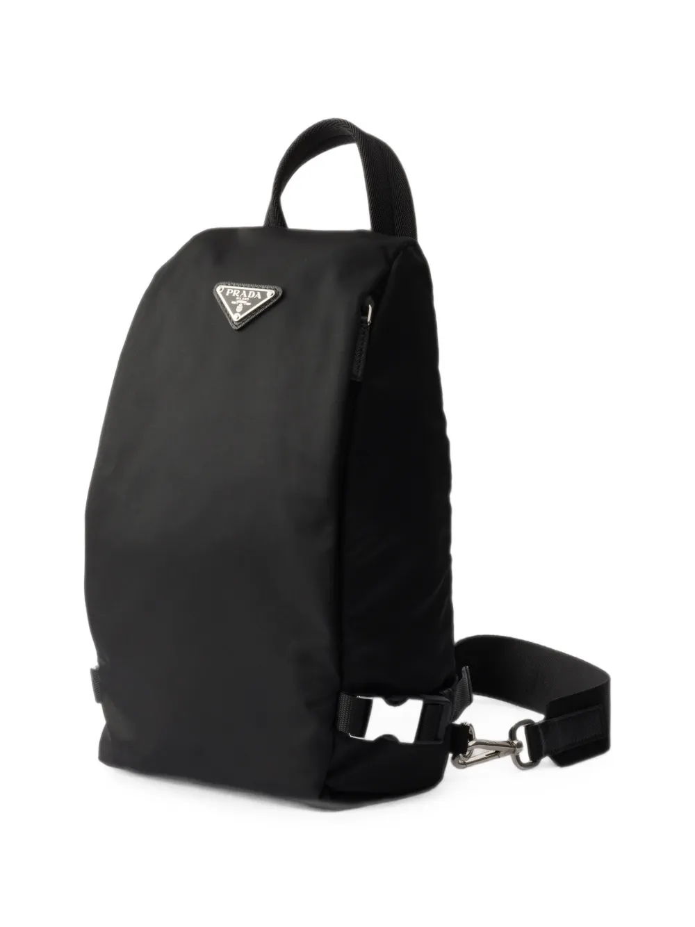 Prada Re-Nylon en Saffiano leren rugzak Zwart