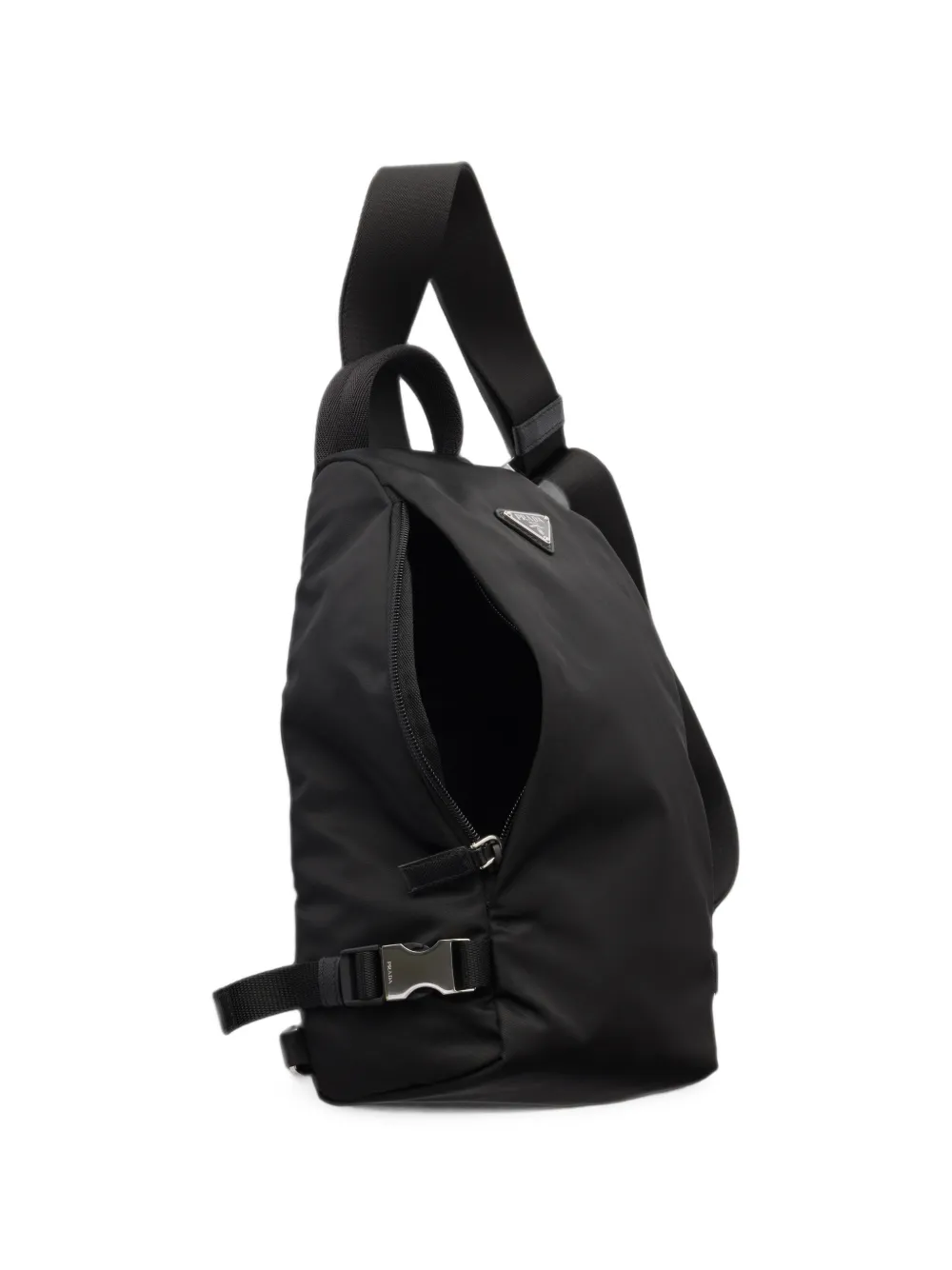 Prada Re-Nylon en Saffiano leren rugzak Zwart