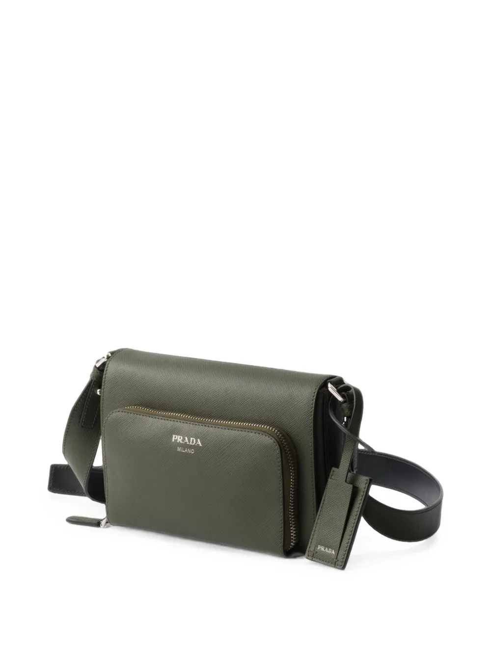 Prada Leren schoudertas Groen