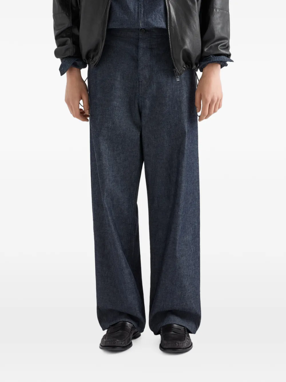 Prada Chambray broek Blauw