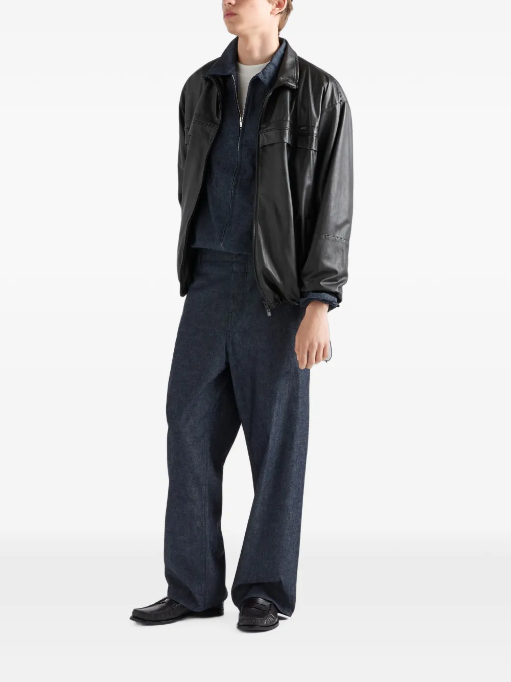 Prada Chambray broek Blauw