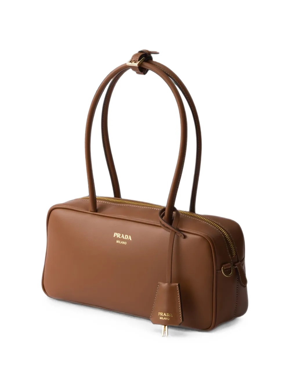 Prada Leren shopper Bruin