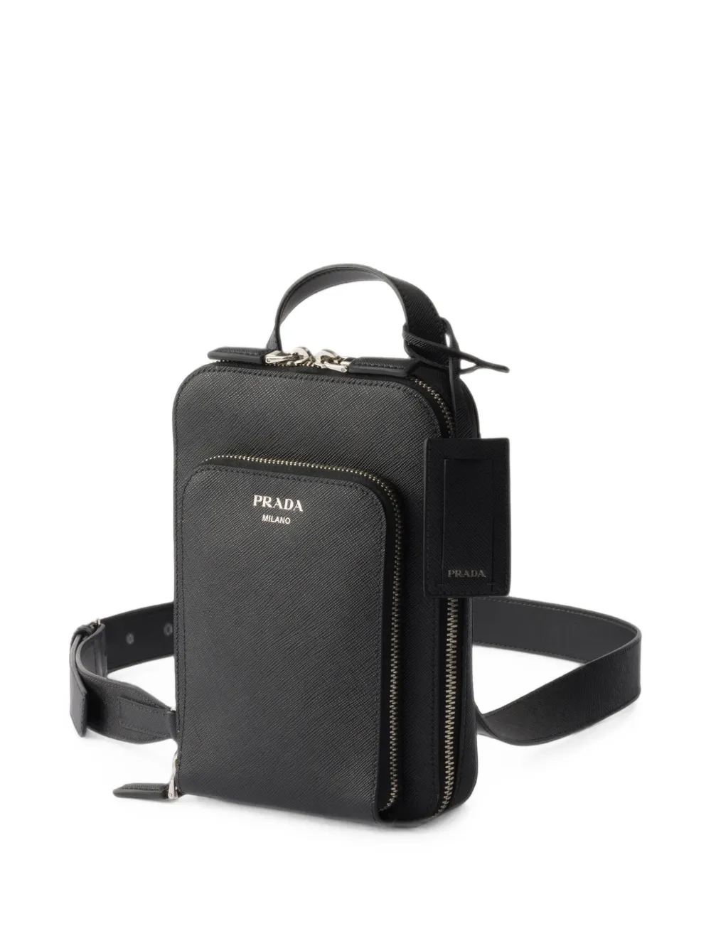 Prada Rugzak van saffiano leer Zwart
