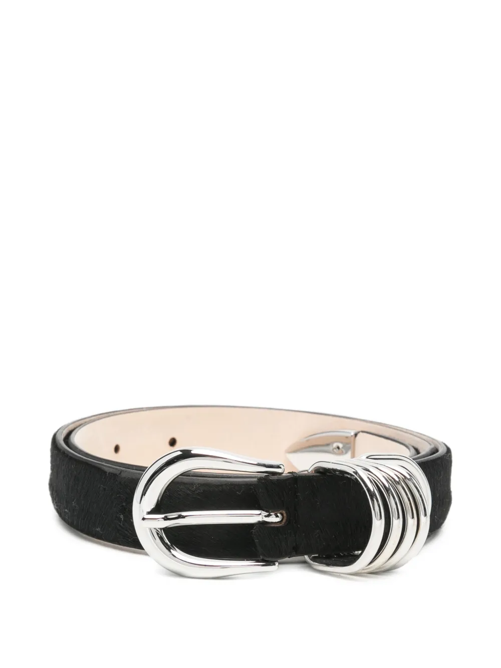 Déhanche Hollyhock pony-hair belt - Nero