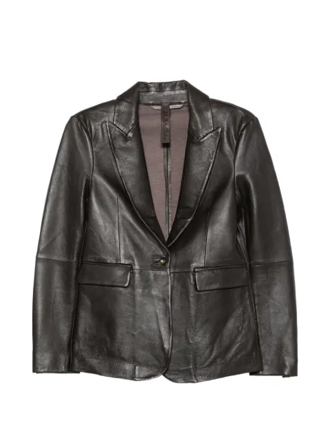 The Jackie Leathers single-breasted leather jacket