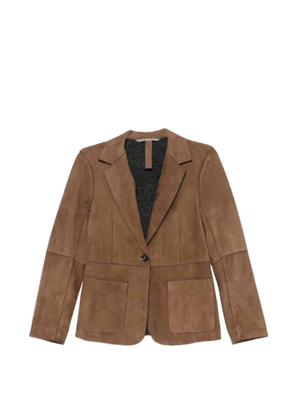 The Jackie Leathers Lucilla notched-lapels single-button jacket