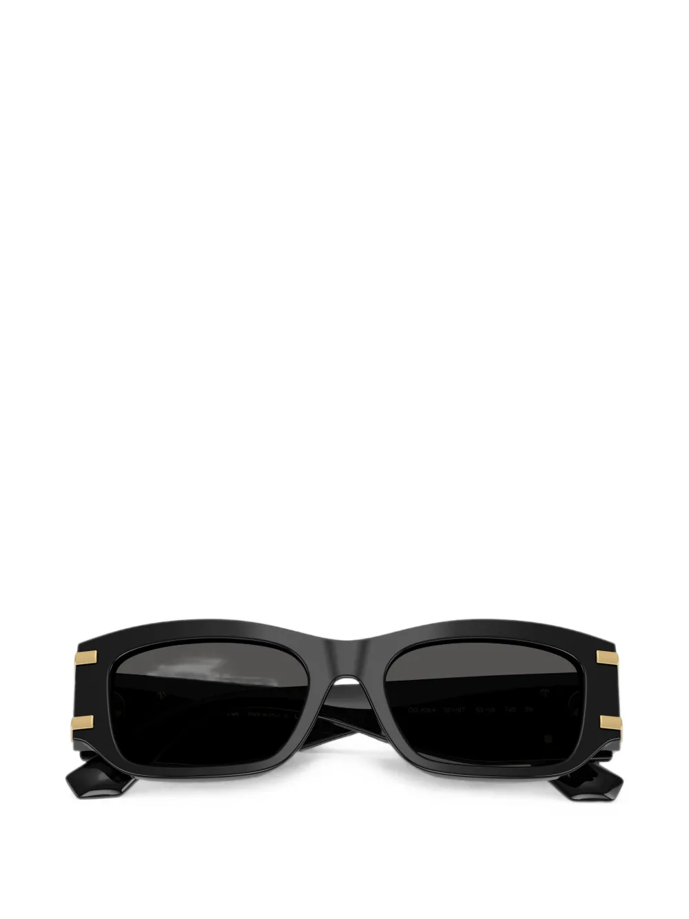 Dolce & Gabbana Eyewear Zonnebril met rechthoekig montuur Zwart
