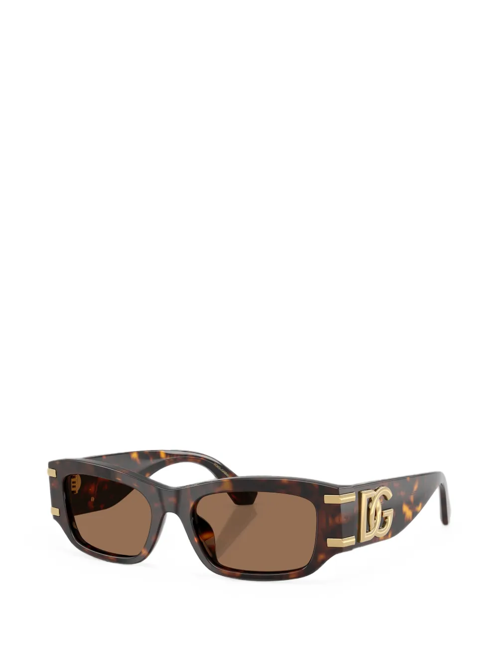 Dolce & Gabbana Eyewear Zonnebril met rechthoekig montuur Bruin