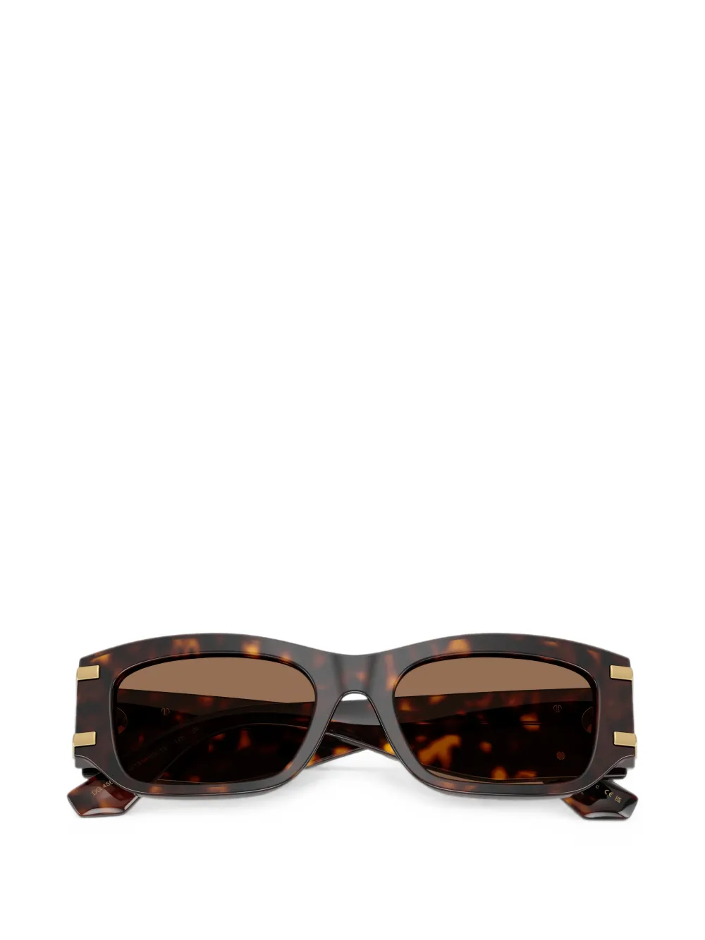 Dolce & Gabbana Eyewear Zonnebril met rechthoekig montuur Bruin