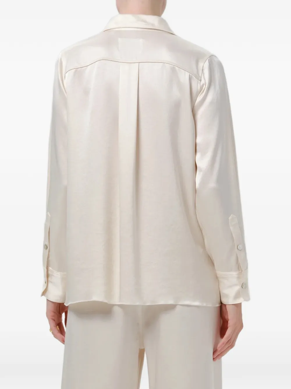 Citizens of Humanity Tullah blouse van gehamerd satijn Beige