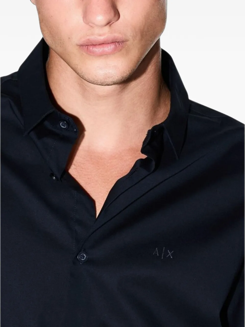 Armani Exchange Getailleerd overhemd Blauw