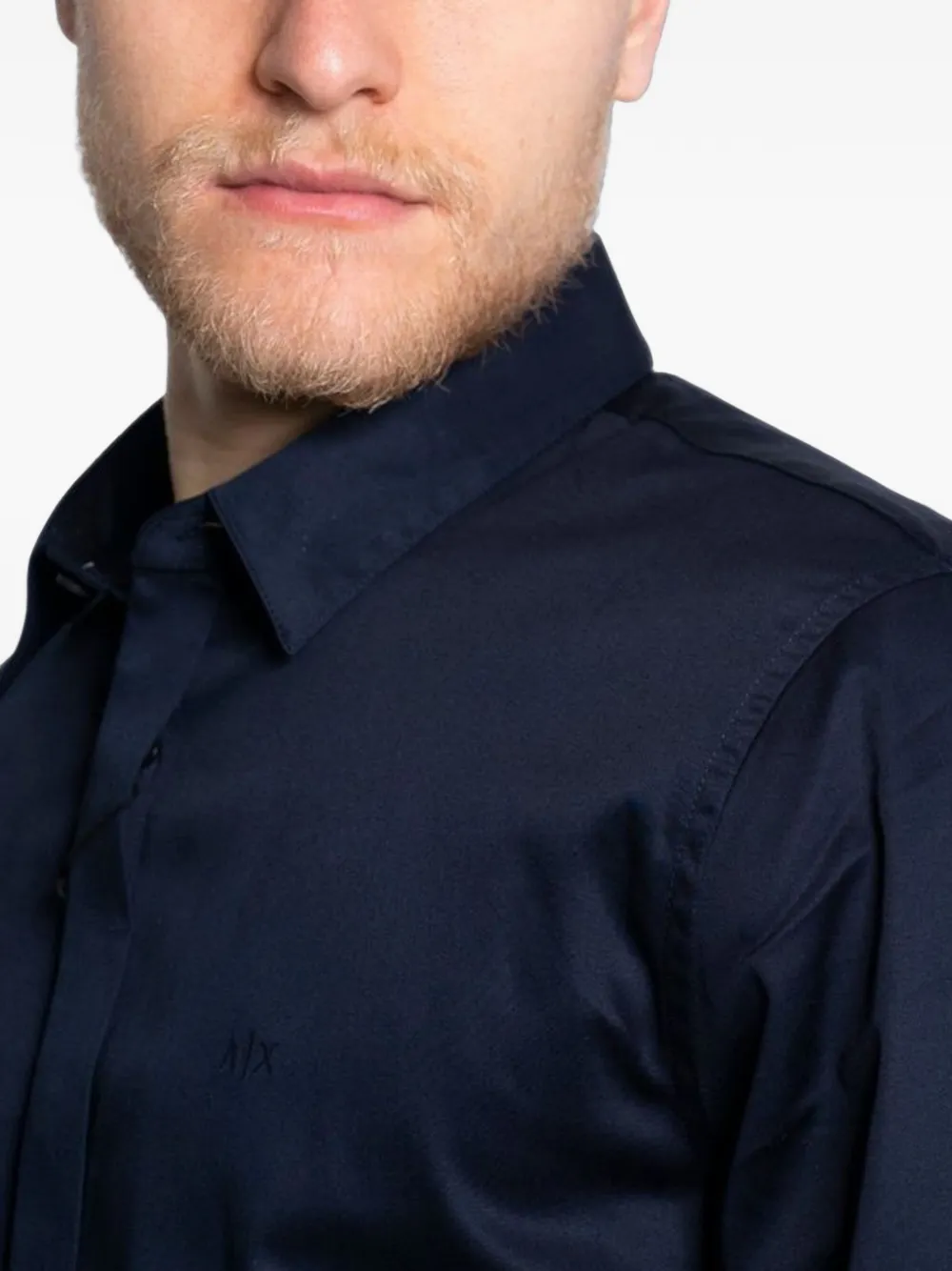 Armani Exchange Getailleerd overhemd Blauw
