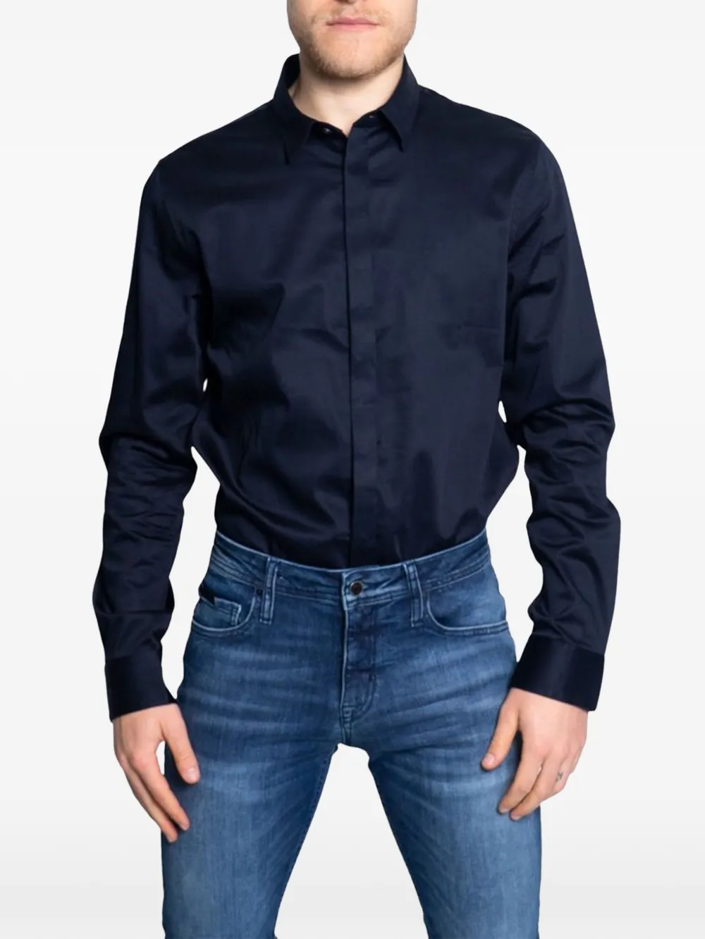 Armani Exchange slim-fit long-sleeve shirt