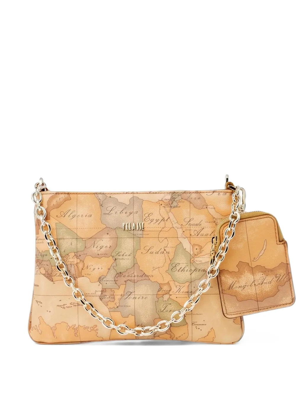 ALVIERO MARTINI 1° CLASSE Geo Classic map-print cross body bag - Toni neutri