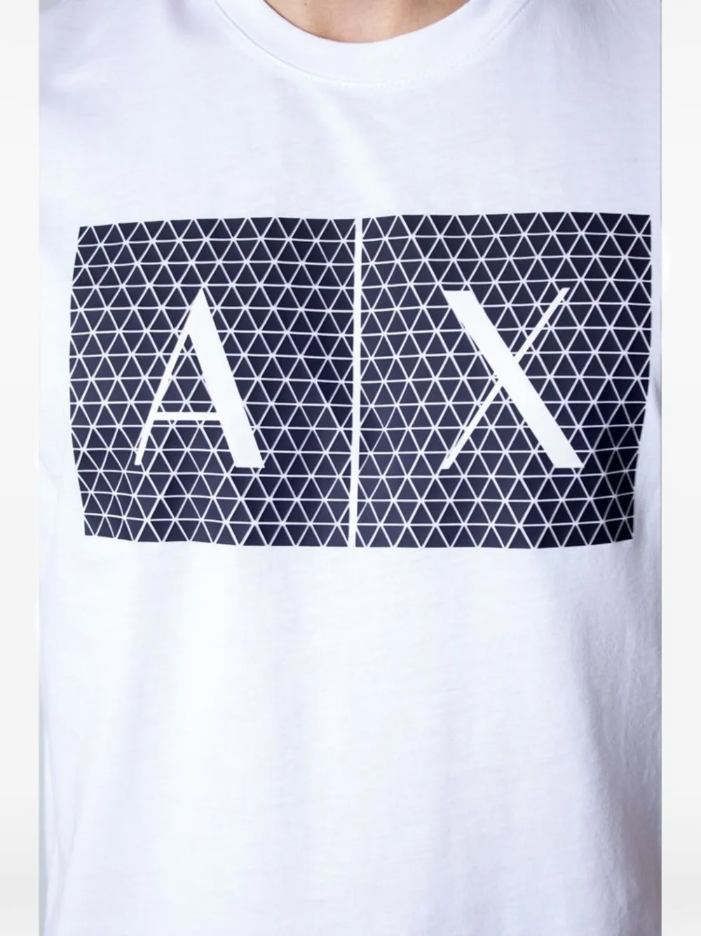 Armani Exchange Katoenen T-shirt met logoprint Wit