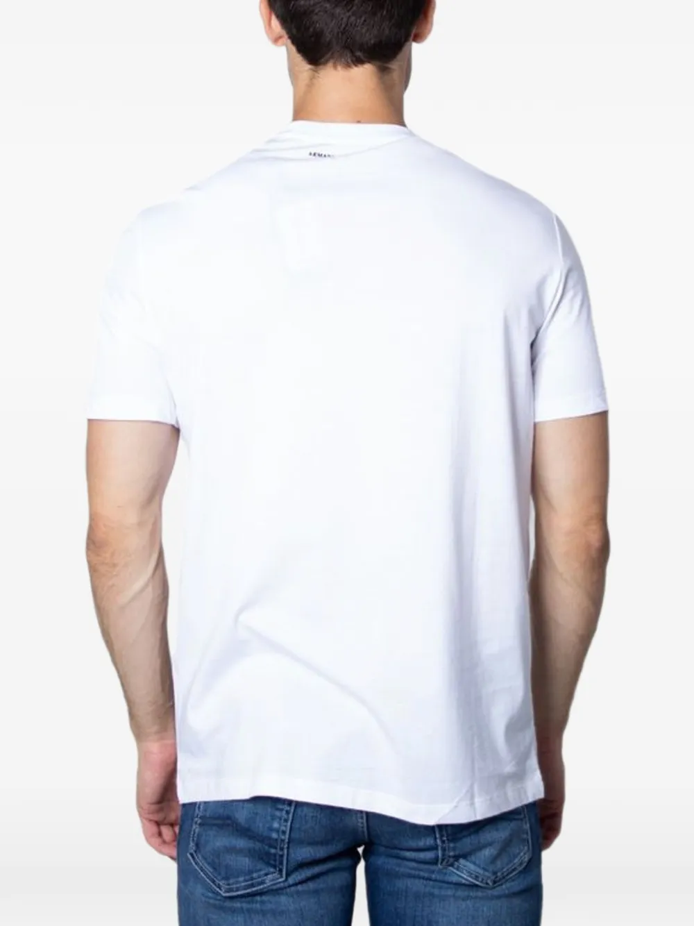 Armani Exchange Katoenen T-shirt met logoprint Wit