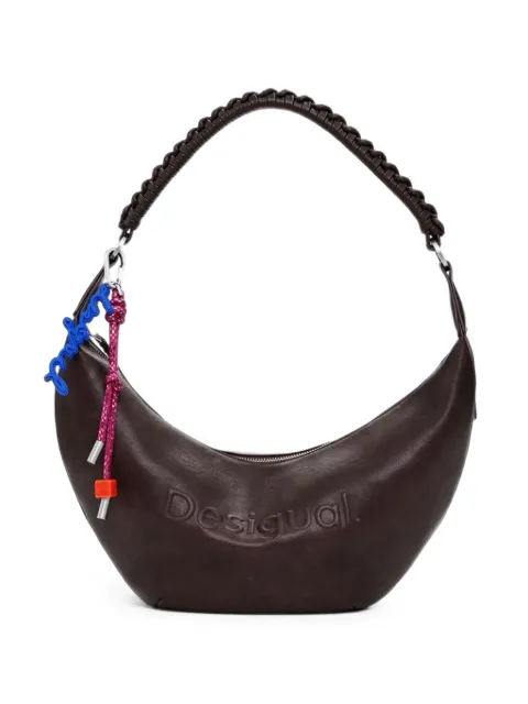 Desigual medium 3D logo braided-handle shoulder bag