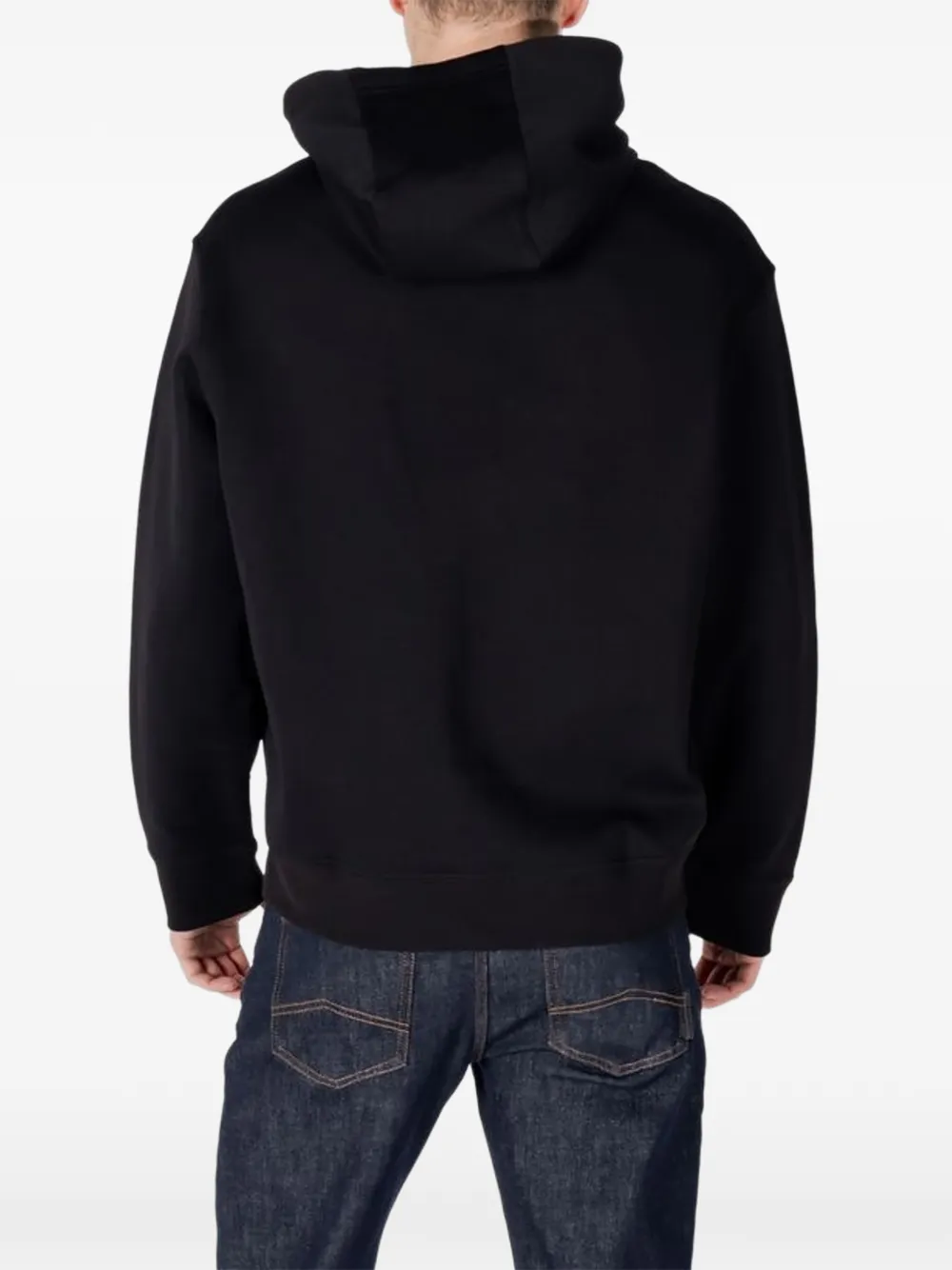 Armani Exchange Hoodie met logoprint Zwart