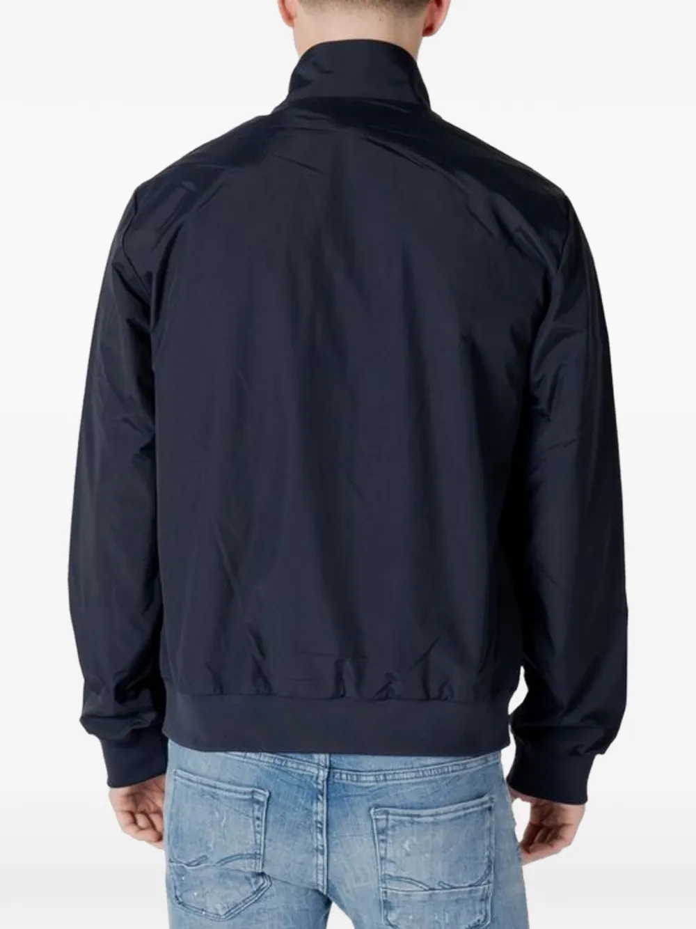 Ea7 Logo-print Bomber Jacket In Blue