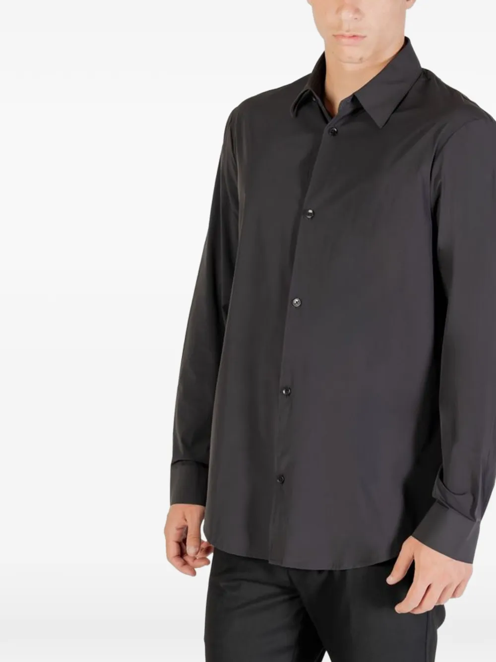 Armani Exchange button-up shirt Zwart