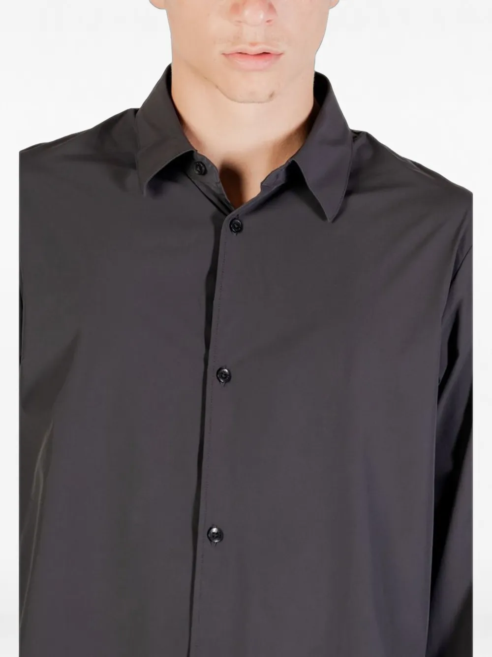 Armani Exchange button-up shirt Zwart