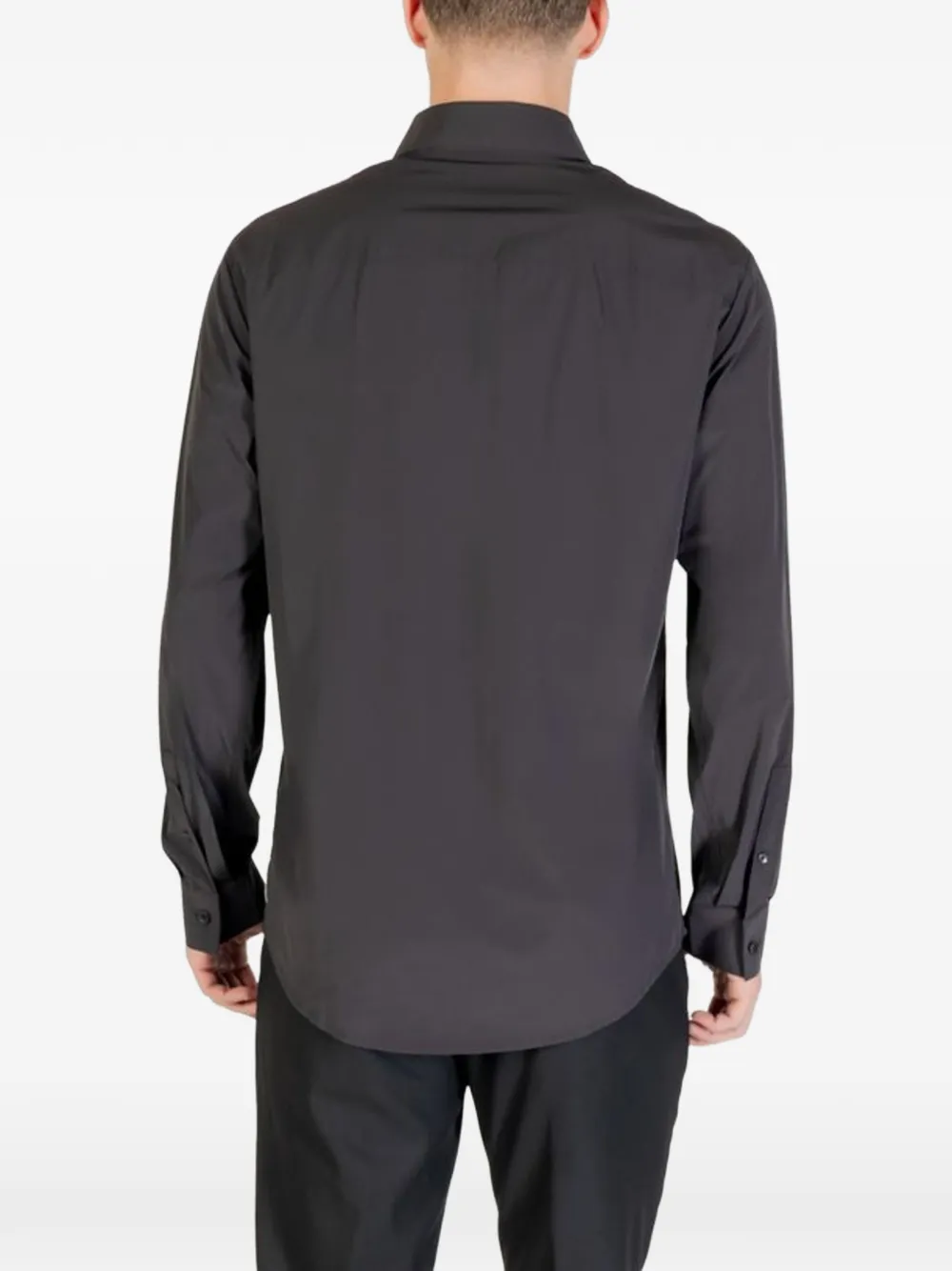 Armani Exchange button-up shirt Zwart