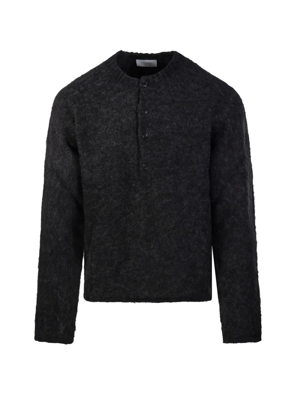 Diana Studio Button-fastening Brushed Sweater In Gray