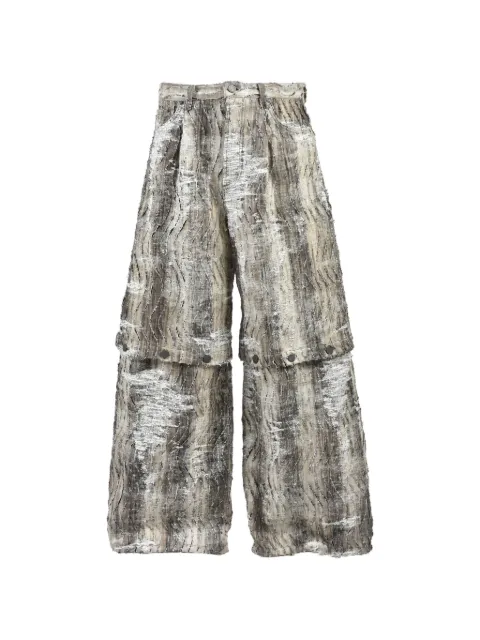 Taakk abstract-pattern jacquard jeans