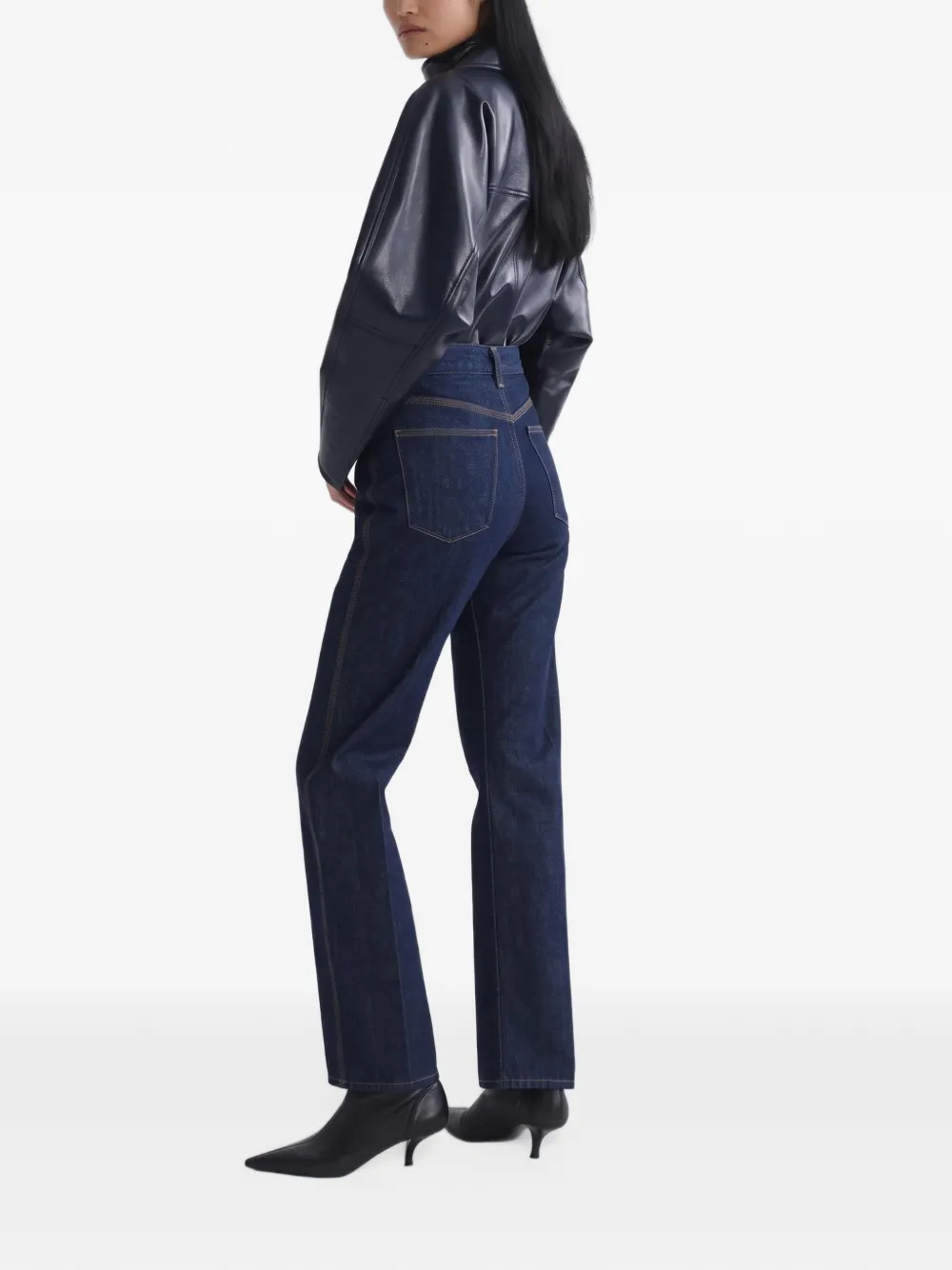 AGOLDE Morgan pressed-crease jeans Blauw