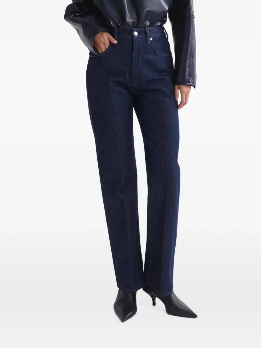 AGOLDE Morgan pressed-crease jeans - Blau