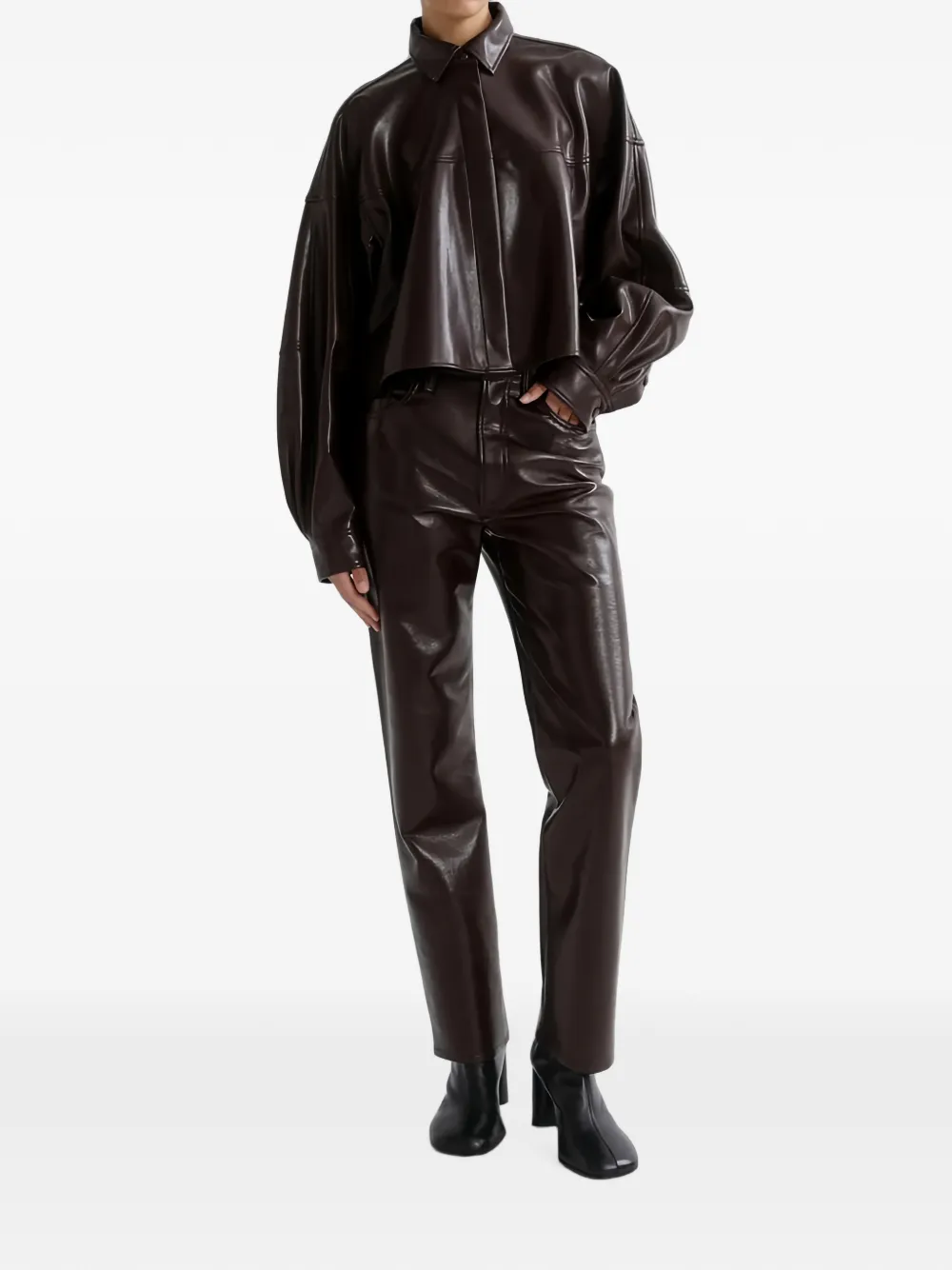 AGOLDE Agnes cropped jacket Bruin