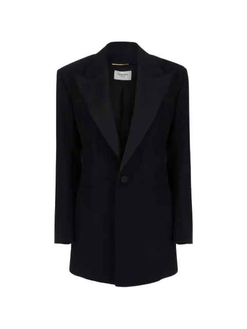 Saint Laurent blazer de lana con solapas de pico