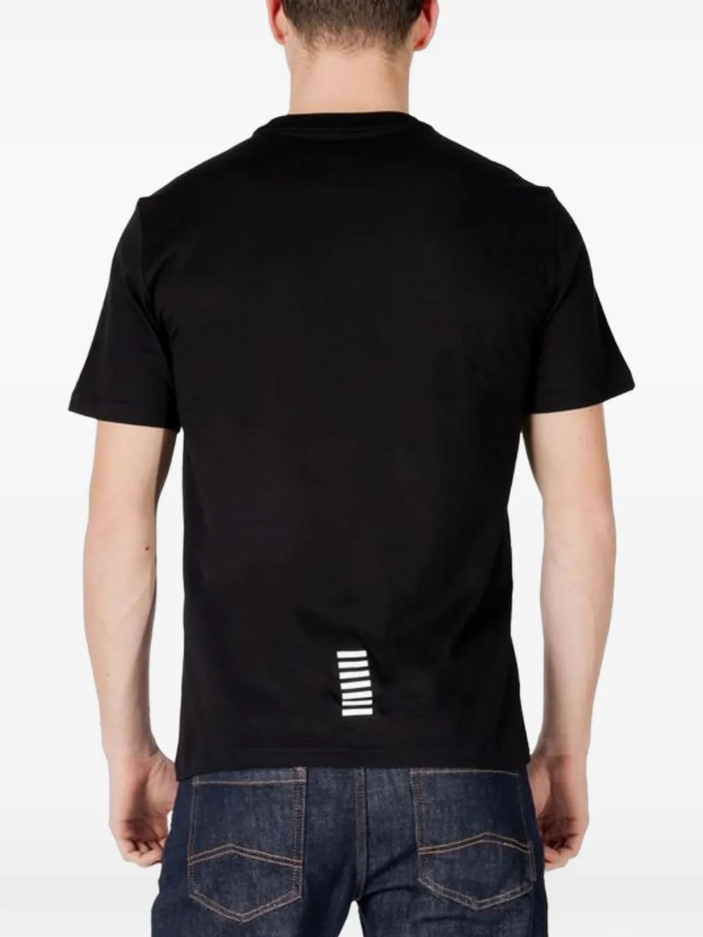 Ea7 Emporio Armani Katoenen T-shirt met logoprint Zwart