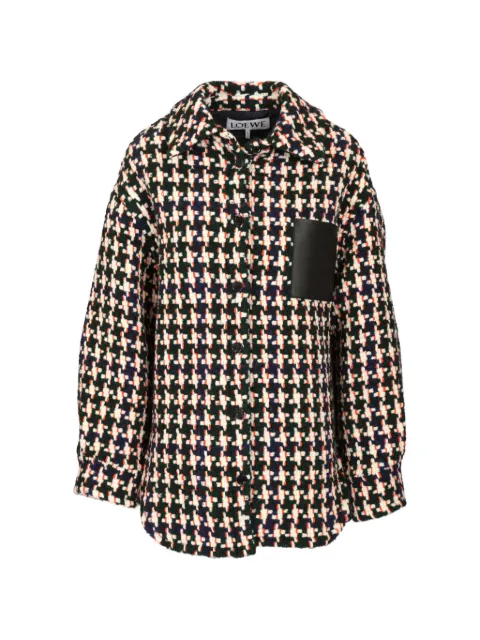 LOEWE oversized houndstooth-pattern jacket