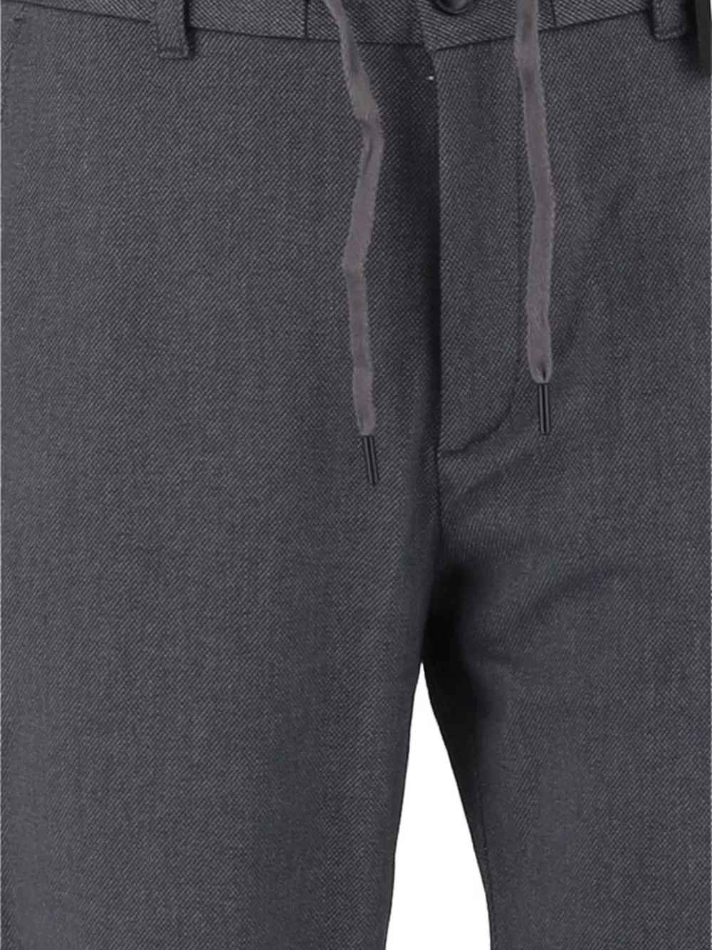 BOSS Broek met toelopende pijpen en trekkoord Grijs