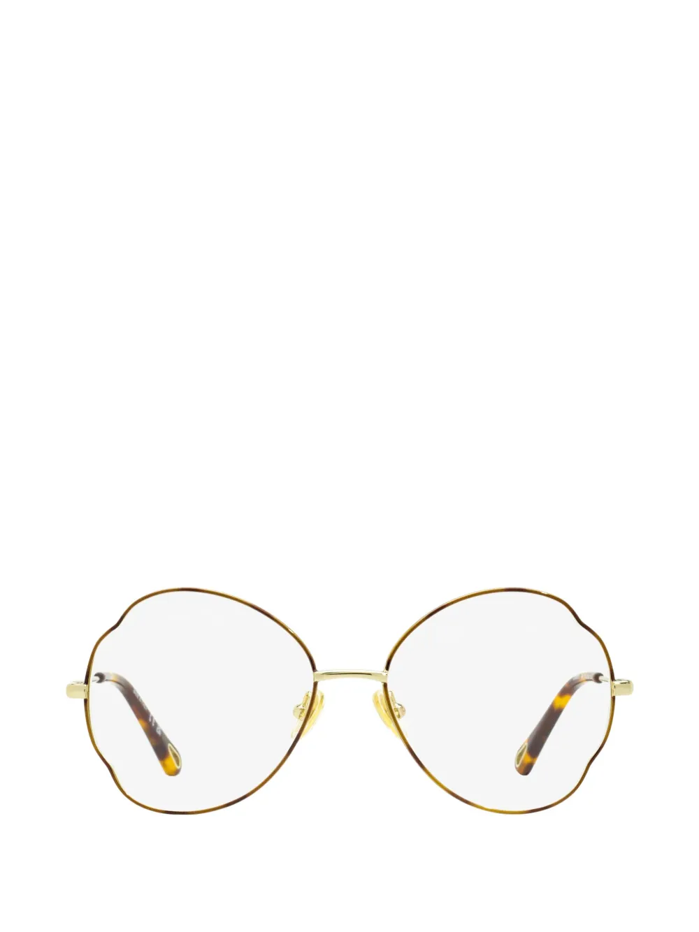 Chloé Eyewear scalloped round-frame glasses · One Size