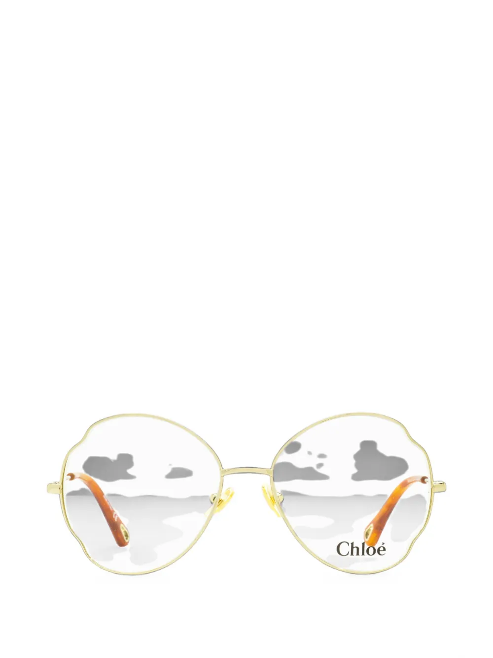 Chloé Eyewear scalloped round-frame glasses · One Size