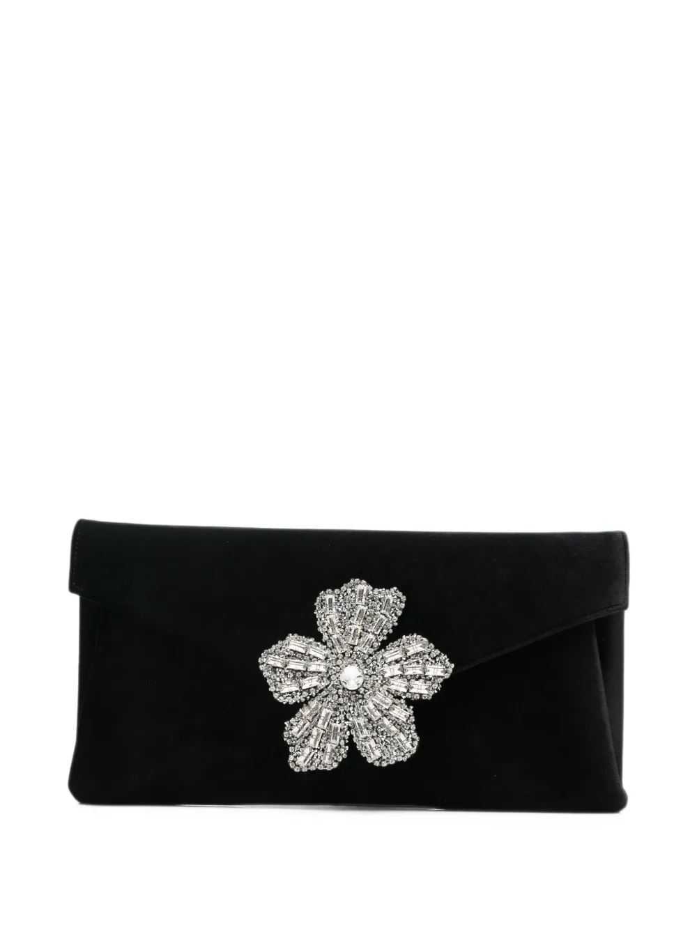 TWENTY FOURHAITCH crystal-embellished velvet shoulder bag - Nero