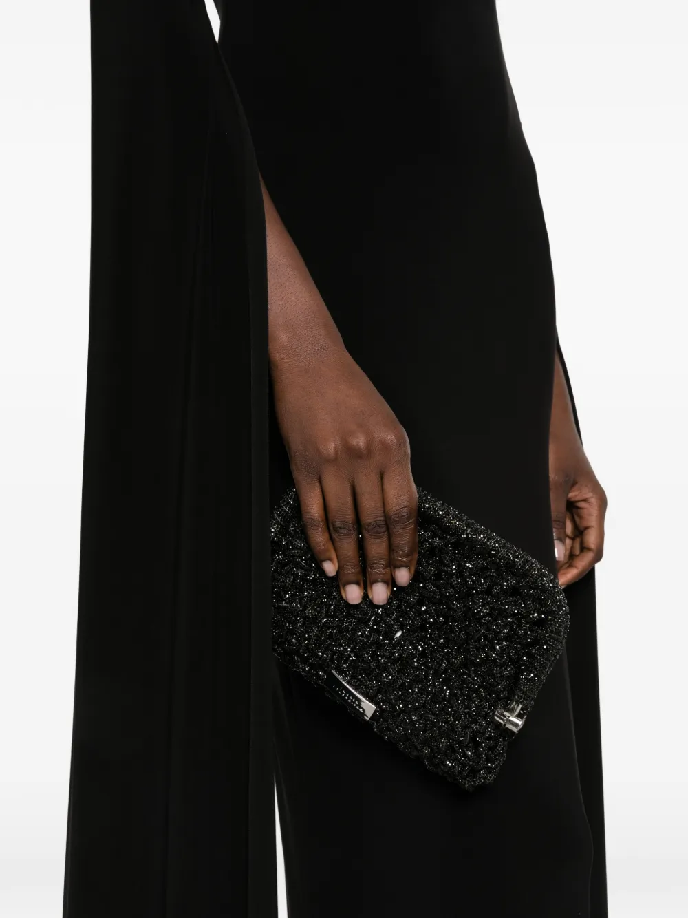 TWENTY FOURHAITCH Kaira clutch Zwart